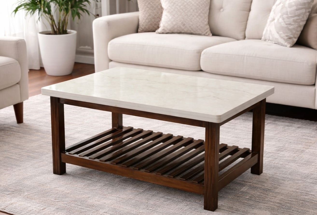 RECTANGULAR MARBLE TOP TEPOY